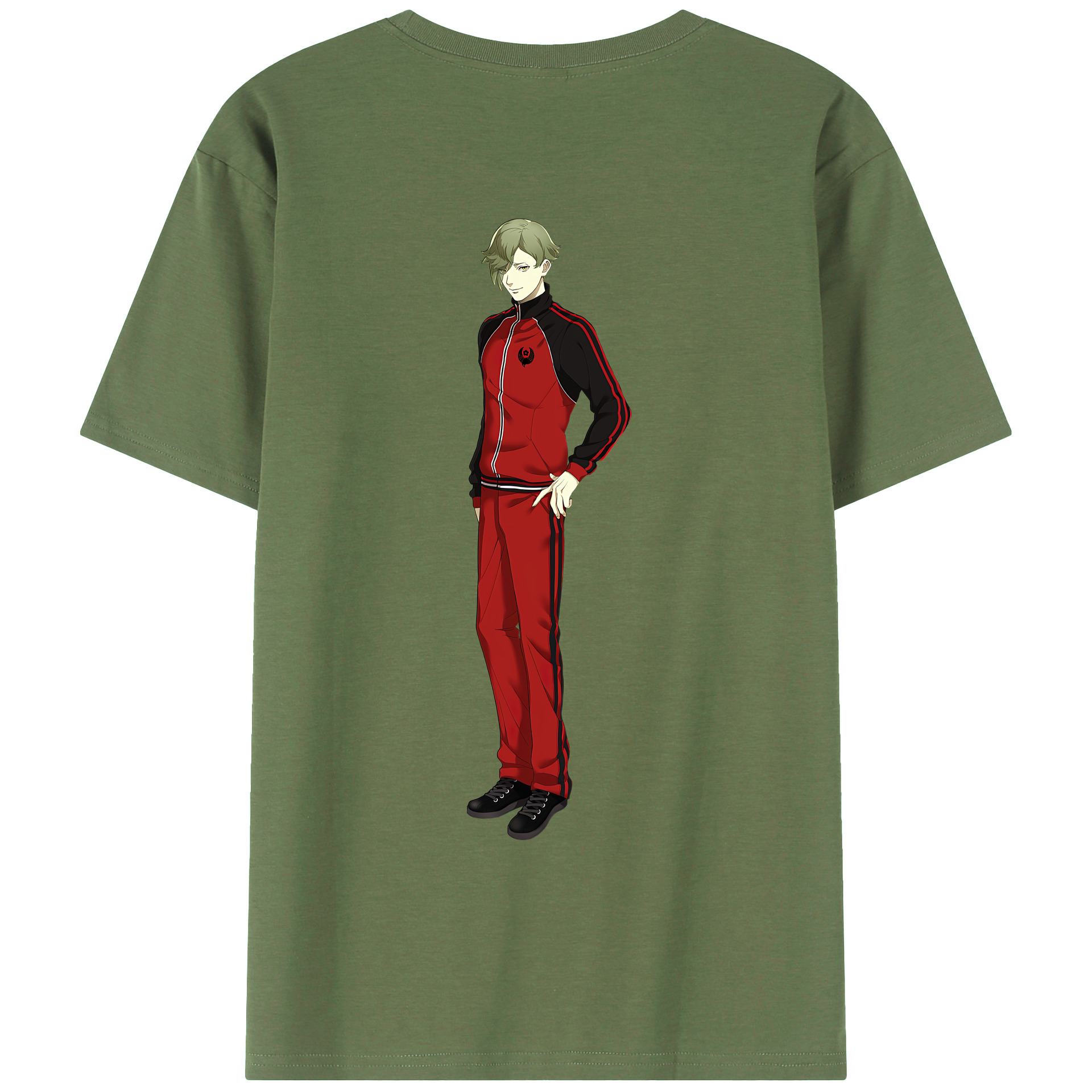 （画像用） 刀剣乱舞 Touken Ranbu 綿100％ メンズ半袖Tシャツ（バックプリント） 通気性